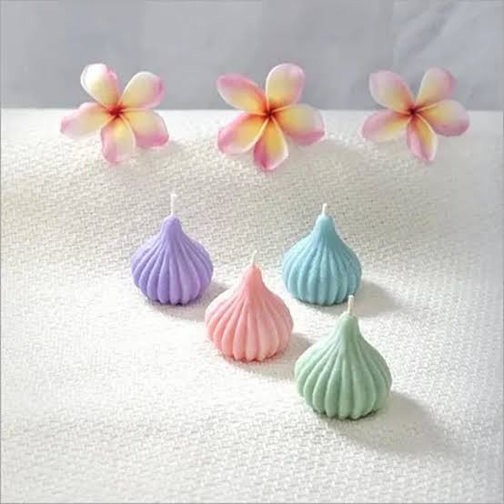 Modak Shape Candle for Home Decoration Pack of 4 Candle (Multicolour , Pack of 4)