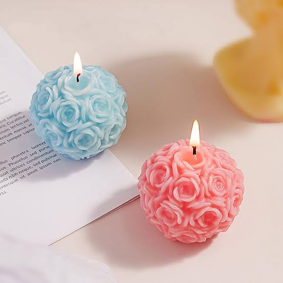 Rose Ball Shaped Scented Candle