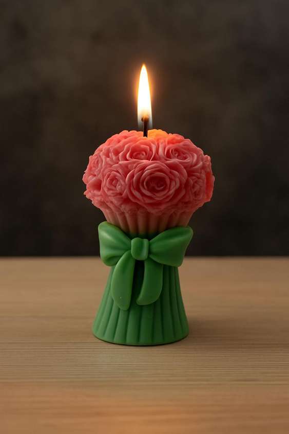 Handmade Rose Bouquet Candle | Perfect Gift & Décor