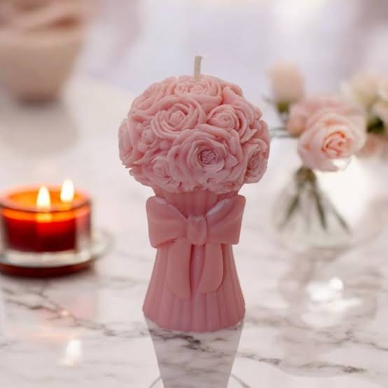 Handmade Rose Bouquet Candle | Perfect Gift & Décor