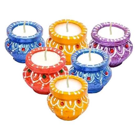 Decorative Matki Wax Candle – Festive & Elegant Lighting