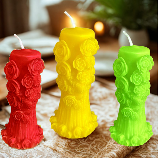 Flower Pillar Candle
