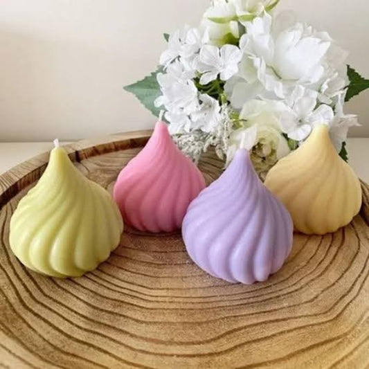 Modak Shape Candle for Home Decoration Pack of 4 Candle (Multicolour , Pack of 4)