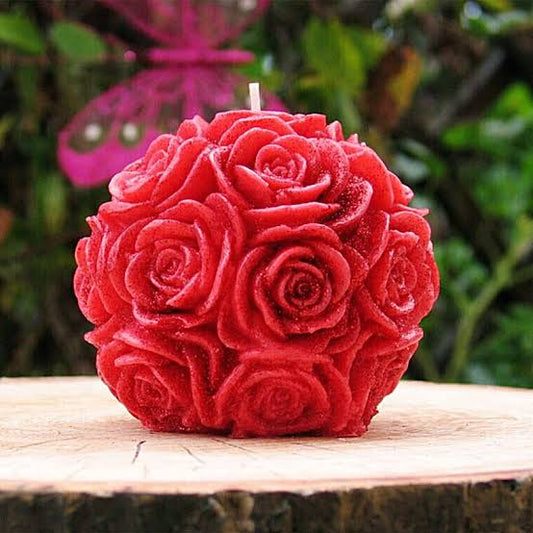 Rose Ball Shaped Scented Candle