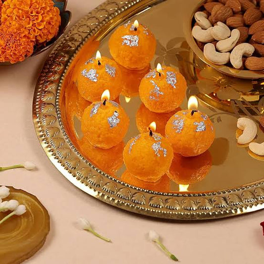 Motichoor Laddu Candle Pack of 4 । मोतीचूर लड्डू कैंडल