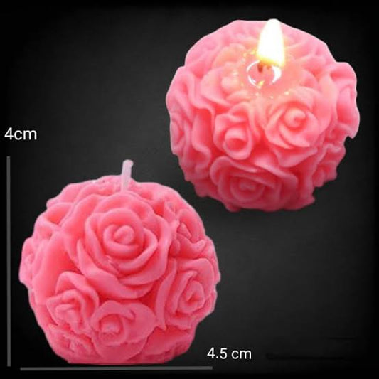 Rose Ball Shaped Scented Candle